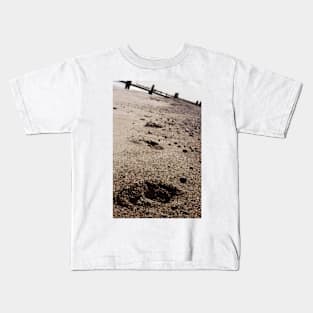 Pawprints in the Pebbles Kids T-Shirt